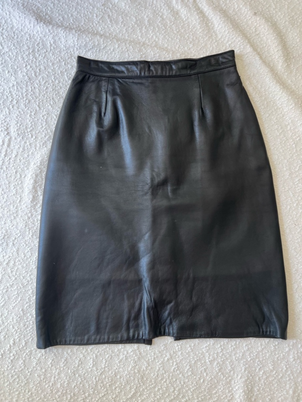 Firenze Santa Barbara Vintage Leather Pencil Skirt - Size 6